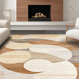 Ultra Soft Area Rug, Non Slip, Stain Resistant, Washable Area Rugs for Living Room, Bedroom, Serene Monochrome Artistic Flair(Beige)