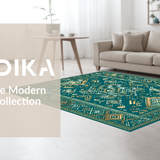 Bold Geometric Cotton Composition(Green)