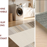 Ultra Soft Area Rug, Non Slip, Stain Resistant, Washable Area Rugs for Living Room, Bedroom, Modern Subtle Organic Patterns(Beige)