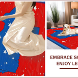 Ultra Soft Area Rug, Non Slip, Stain Resistant, Washable Area Rugs for Living Room, Bedroom, Rustic Multi-Colored State Outline(Red)
