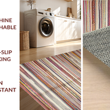 Bold Rustic Color Interplay Stripes(Red)