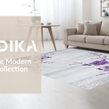 Ultra Soft Area Rug, Non Slip, Stain Resistant, Washable Area Rugs for Living Room, Bedroom, Vibrant Botanical Artistic Touch(Gray)
