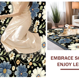 Vibrant Tiled Botanical Arrangement(Black)