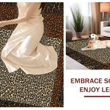 Ultra Soft Area Rug, Non Slip, Stain Resistant, Washable Area Rugs for Living Room, Bedroom, Luxurious Warm Toned Decor(Brown)