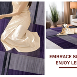 Ultra Soft Area Rug, Non Slip, Stain Resistant, Washable Area Rugs for Living Room, Bedroom, Luxe Purple Dreamy Vibe(Purple)