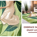 Ultra Soft Area Rug, Non Slip, Stain Resistant, Washable Area Rugs for Living Room, Bedroom, Charming Groovy Green Floral Aesthetic(Green)