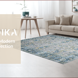 Ultra Soft Area Rug, Non Slip, Stain Resistant, Washable Area Rugs for Living Room, Bedroom, Elegant Transitional Gray Medallion(Gray)