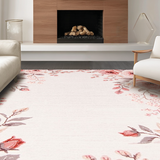 Ultra Soft Area Rug, Non Slip, Stain Resistant, Washable Area Rugs for Living Room, Bedroom, Stylish Shag Patterned Sophistication(White)