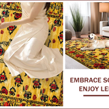Ultra Soft Area Rug, Non Slip, Stain Resistant, Washable Area Rugs for Living Room, Bedroom, Ethnic Yellow Tiger Aesthetic(Beige)