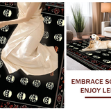 Ultra Soft Area Rug, Non Slip, Stain Resistant, Washable Area Rugs for Living Room, Bedroom, Creepy Halloween Decorative Piece(Black)