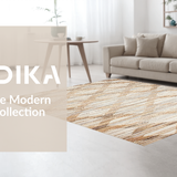 Ultra Soft Area Rug, Non Slip, Stain Resistant, Washable Area Rugs for Living Room, Bedroom, Modern Rustic Textural Appeal(Beige)