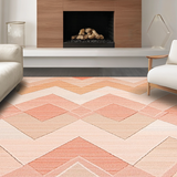 Ultra Soft Area Rug, Non Slip, Stain Resistant, Washable Area Rugs for Living Room, Bedroom, Vibrant Transitional Lattice Patterns(Pink)