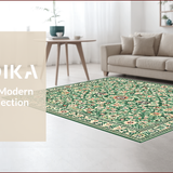 Ultra Soft Area Rug, Non Slip, Stain Resistant, Washable Area Rugs for Living Room, Bedroom, Vintage Sage Green Living Room Low Pile Rug(Green)