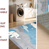 Cute Cloud and Elephant Design(Blue)