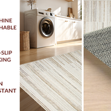Ultra Soft Area Rug, Non Slip, Stain Resistant, Washable Area Rugs for Living Room, Bedroom, Timeless Warm Beige Aesthetic(Beige)