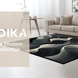 Ultra Soft Area Rug, Non Slip, Stain Resistant, Washable Area Rugs for Living Room, Bedroom, Refined Subtle Layered Patterns(Gray)