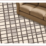 Ultra Soft Area Rug, Non Slip, Stain Resistant, Washable Area Rugs for Living Room, Bedroom, Chic Contemporary Geometric Motif(Beige)