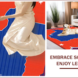 Ultra Soft Area Rug, Non Slip, Stain Resistant, Washable Area Rugs for Living Room, Bedroom, Rustic Multi-Color State Silhouette(Red)
