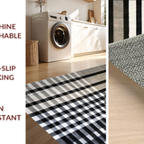 Ultra Soft Area Rug, Non Slip, Stain Resistant, Washable Area Rugs for Living Room, Bedroom, Striped Symphony Area Rug(Gray)