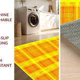 Ultra Soft Area Rug, Non Slip, Stain Resistant, Washable Area Rugs for Living Room, Bedroom, Artistic Mid Century Color Fusion(Yellow)