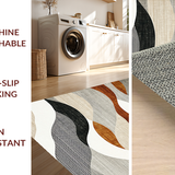 Ultra Soft Area Rug, Non Slip, Stain Resistant, Washable Area Rugs for Living Room, Bedroom, Elegant Subtle Gradient Waves(Beige)