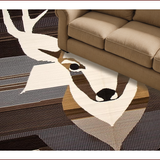 Ultra Soft Area Rug, Non Slip, Stain Resistant, Washable Area Rugs for Living Room, Bedroom, Vibrant Wildlife Inspired Texture(Brown)