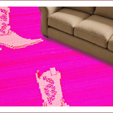 Ultra Soft Area Rug, Non Slip, Stain Resistant, Washable Area Rugs for Living Room, Bedroom, Whimsical Cowgirl Themed Entrance Design(Pink)