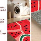 Ultra Soft Area Rug, Non Slip, Stain Resistant, Washable Area Rugs for Living Room, Bedroom, Playful Tropical Fruit Aesthetic(Red)