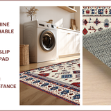 Ultra Soft Area Rug, Non Slip, Stain Resistant, Washable Area Rugs for Living Room, Bedroom, Eclectic Multi-Colored Ethnic Design(Beige)