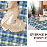 Eclectic Blue Striped Texture(Beige)