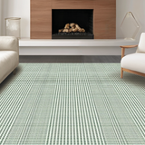 Ultra Soft Area Rug, Non Slip, Stain Resistant, Washable Area Rugs for Living Room, Bedroom, Subtle Earthy Trellis Pattern(Gray)