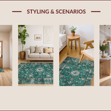 Retro Floral Distressed Aesthetic(Green)