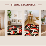 Ultra Soft Area Rug, Non Slip, Stain Resistant, Washable Area Rugs for Living Room, Bedroom, Elegant Earthy Color Palette(Red)