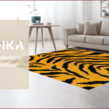 Ultra Soft Area Rug, Non Slip, Stain Resistant, Washable Area Rugs for Living Room, Bedroom, Bold Tiger Print Living Room Decorative Rug(Black)