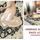 Luxurious Black Beige Medallion(Ivory)