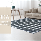 Ultra Soft Area Rug, Non Slip, Stain Resistant, Washable Area Rugs for Living Room, Bedroom, Geometric Checkered Entryway Stain-Resistant Carpet(Gray)