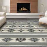 Geometric Monochrome Diamond Motif(Gray)