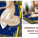 Colorful Distressed Geometric Motif(Blue)