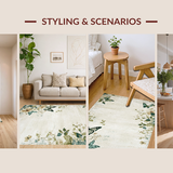 Ultra Soft Area Rug, Non Slip, Stain Resistant, Washable Area Rugs for Living Room, Bedroom, Serene Natural Color Palette(Beige)