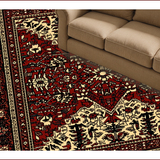 Ultra Soft Area Rug, Non Slip, Stain Resistant, Washable Area Rugs for Living Room, Bedroom, Forest Lodge Pet-Friendly Entryway Rug Elk Design(Red)