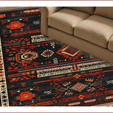Ultra Soft Area Rug, Non Slip, Stain Resistant, Washable Area Rugs for Living Room, Bedroom, Geometric Black and White Elegance(Black)