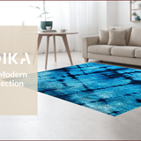 Ultra Soft Area Rug, Non Slip, Stain Resistant, Washable Area Rugs for Living Room, Bedroom, Fluffy Dark Blue Dorm Rug with Cozy Vegan Aesthetic(Blue)