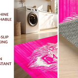 Ultra Soft Area Rug, Non Slip, Stain Resistant, Washable Area Rugs for Living Room, Bedroom, Trendy Safari Style Home Accessory(Pink)