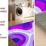 Ultra Soft Area Rug, Non Slip, Stain Resistant, Washable Area Rugs for Living Room, Bedroom, Soft Pastel Dreamy Spiral Theme(Purple)
