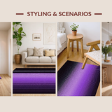Ultra Soft Area Rug, Non Slip, Stain Resistant, Washable Area Rugs for Living Room, Bedroom, Chic Ombre Textured Visual Appeal(Purple)