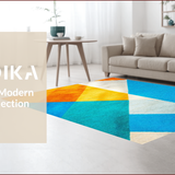 Ultra Soft Area Rug, Non Slip, Stain Resistant, Washable Area Rugs for Living Room, Bedroom, Modern Abstract Colorful Yoga Mat(Orange)