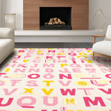 Vibrant Circular Alphabet Arrangement(Pink)