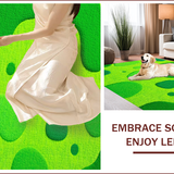 Ultra Soft Area Rug, Non Slip, Stain Resistant, Washable Area Rugs for Living Room, Bedroom, Irregular Shaped Cartoon Bedroom Carpet for Kids(Green)