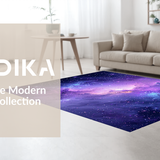 Ultra Soft Area Rug, Non Slip, Stain Resistant, Washable Area Rugs for Living Room, Bedroom, Futuristic Astral Color Palette(Purple)