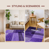 Ultra Soft Area Rug, Non Slip, Stain Resistant, Washable Area Rugs for Living Room, Bedroom, Cozy Plush Textured Accent Piece(Purple)